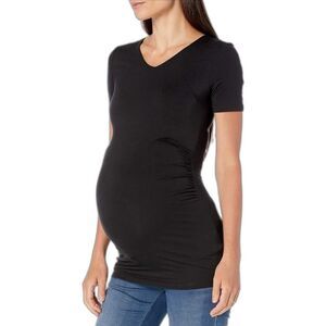 Amazon Women's Maternity Short-Sleeve Rouched V-Neck T-Shirt (179)